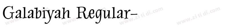 Galabiyah Regular字体转换